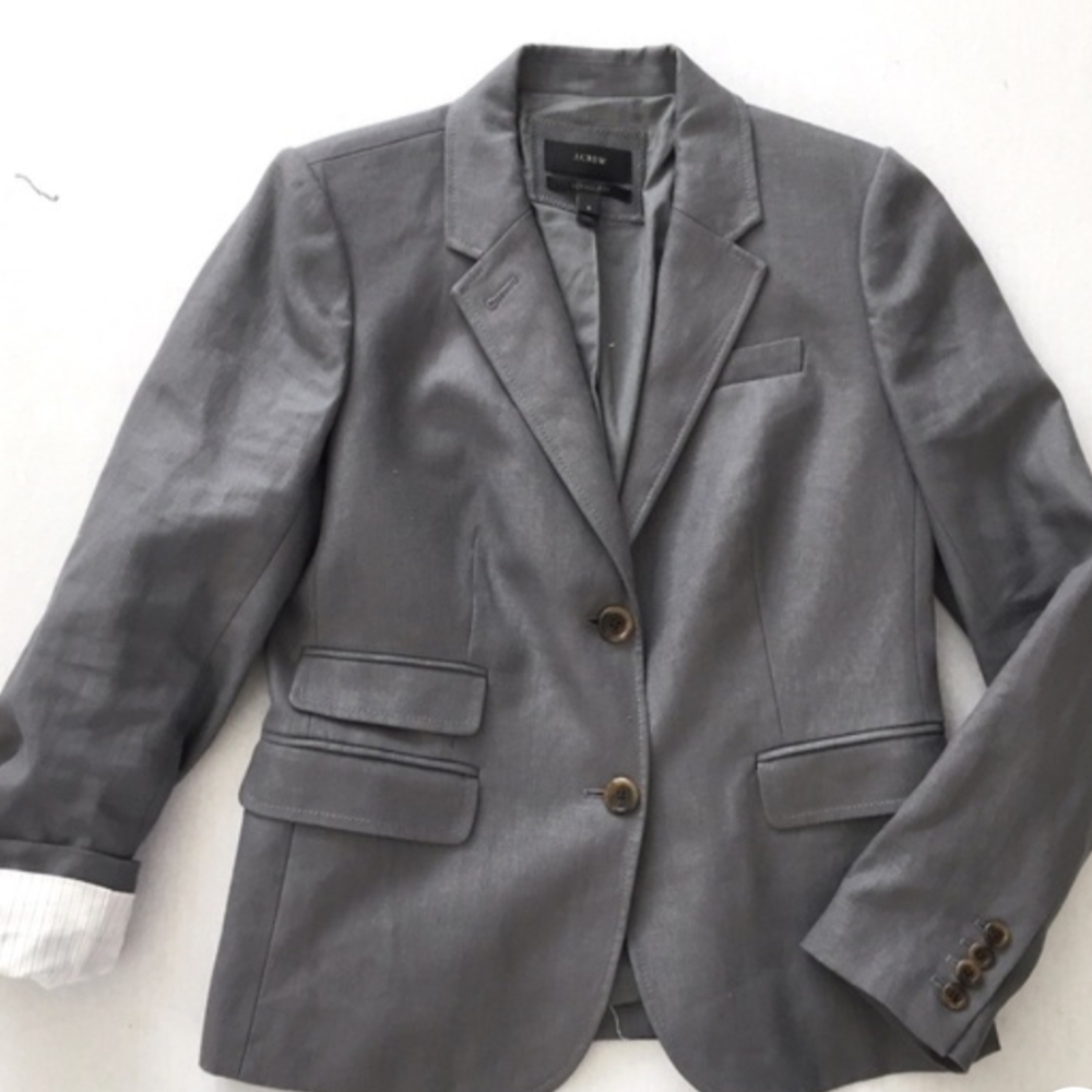 J. Crew Grey Schoolboy Blazer